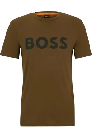 HUGO BOSS Hombre, Camisetas, Marrón, Talla: S