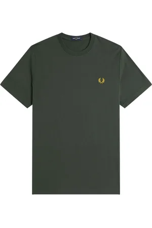 Fred Perry Hombre, Camisetas, Verde, Talla: S