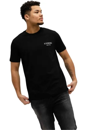 Iceberg Hombre, Camisetas, Negro, Talla: 2XL