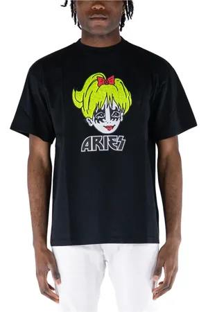 ARIES Hombre, Camisetas, Negro, Talla: L