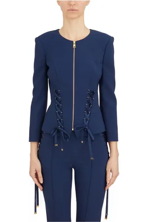 Elisabetta Franchi Mujer, Chaquetas, Azul, Talla: M