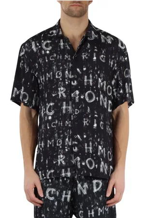 John Richmond Hombre, Camisas, Negro, Talla: S