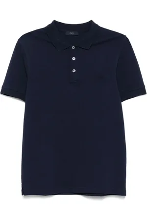 FAY Hombre, Camisetas, Azul, Talla: L