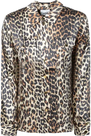Ganni Mujer, Blusas y Camisas, Marrón, Talla: M