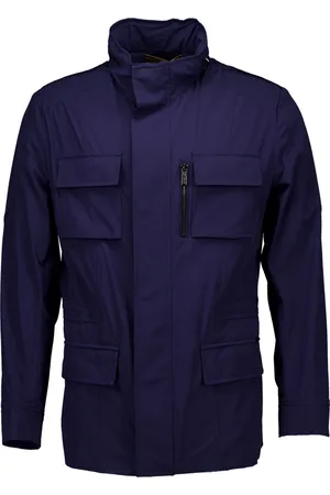 MOORER Hombre, Chaquetas, Azul, Talla: L
