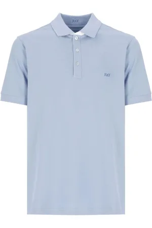 FAY Hombre, Camisetas, Azul, Talla: L