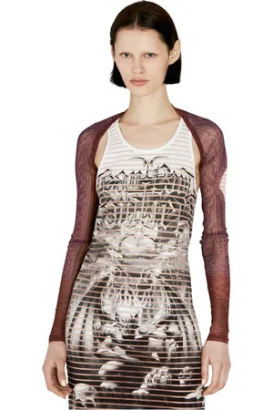 Jean Paul Gaultier Mujer, Camisetas, Marrón, Talla: S