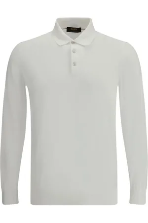 MOORER Hombre, Camisetas, Blanco, Talla: L