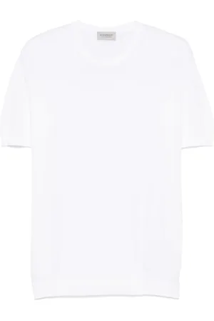 JOHN SMEDLEY Hombre, Camisetas, Blanco, Talla: XL