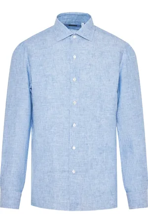 Finamore Hombre, Camisas, Azul, Talla: XL