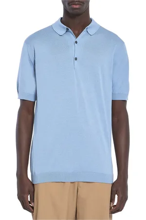 JOHN SMEDLEY Hombre, Camisetas, Azul, Talla: S