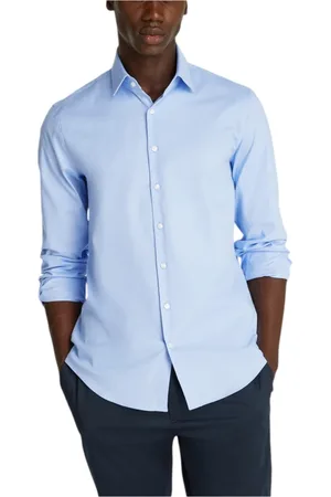 Calvin Klein Hombre, Camisas, Azul, Talla: 2XL