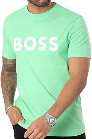 HUGO BOSS Hombre, Camisetas, Verde, Talla: S