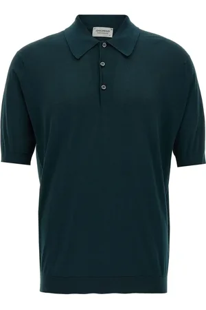 JOHN SMEDLEY Hombre, Camisetas, Verde, Talla: S