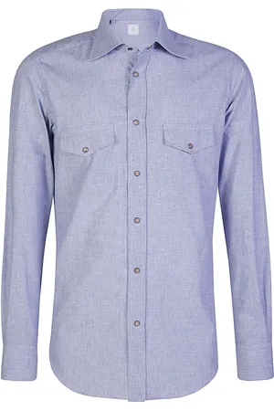 ELEVENTY Hombre, Camisas, Azul, Talla: S