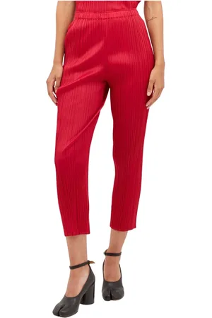 Issey Miyake Mujer, Pantalones, Rojo, Talla: S