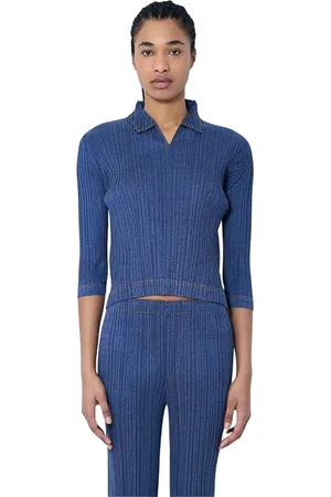 Issey Miyake Mujer, Camisetas, Azul, Talla: L