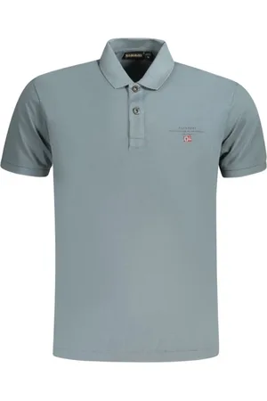 Napapijri Hombre, Camisetas, Gris, Talla: L