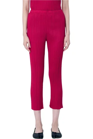 Issey Miyake Mujer, Pantalones, Rojo, Talla: XL