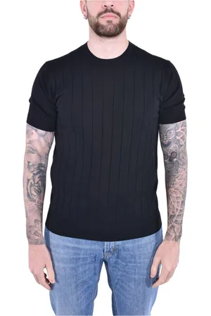 KANGRA CASHMERE Hombre, Camisetas, Negro, Talla: 2XL