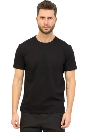 HUGO BOSS Hombre, Camisetas, Negro, Talla: L