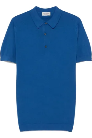 JOHN SMEDLEY Hombre, Camisetas, Azul, Talla: M