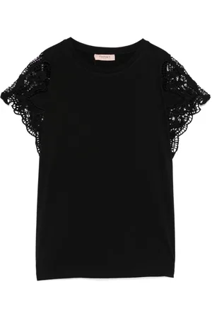 Twin-Set Mujer, Camisetas, Negro, Talla: XL