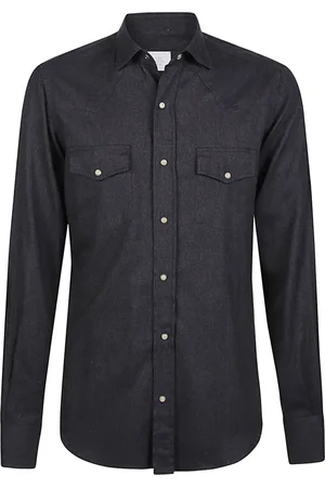 ELEVENTY Hombre, Camisas, Negro, Talla: S