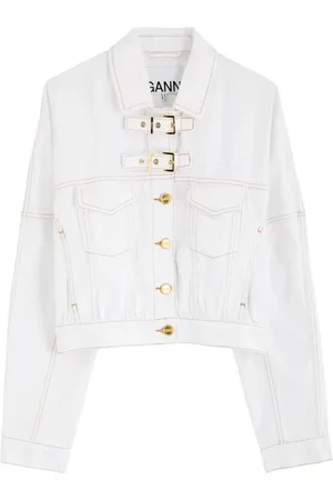 Ganni Mujer, Chaquetas, Blanco, Talla: M