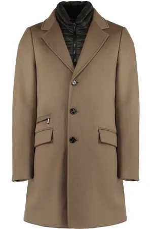 MOORER Hombre, Abrigos, Marrón, Talla: XL
