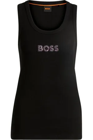 HUGO BOSS Mujer, Camisetas, Negro, Talla: L