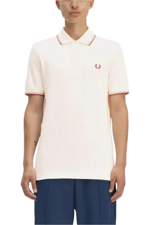 Fred Perry Hombre, Camisetas, Blanco, Talla: L