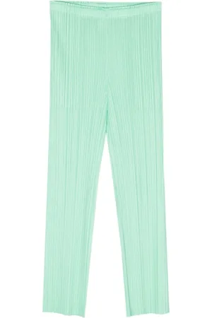 Issey Miyake Mujer, Pantalones, Verde, Talla: L