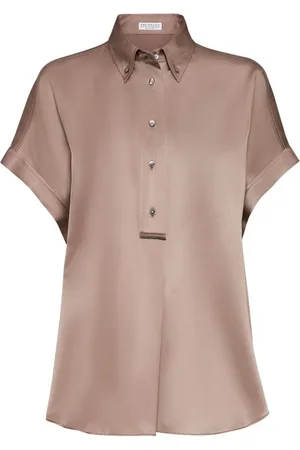 Brunello Cucinelli Mujer, Blusas y Camisas, Marrón, Talla: L