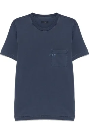 FAY Hombre, Camisetas, Azul, Talla: 2XL