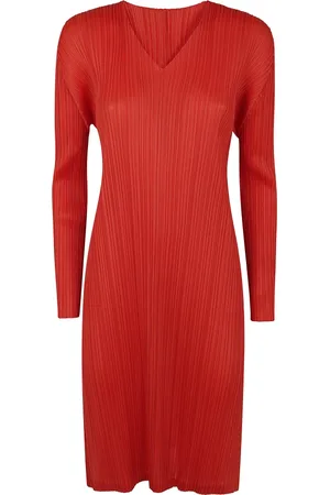Issey Miyake Mujer, Vestidos, Rojo, Talla: L