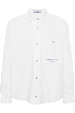 Stone Island Hombre, Camisas, Blanco, Talla: M
