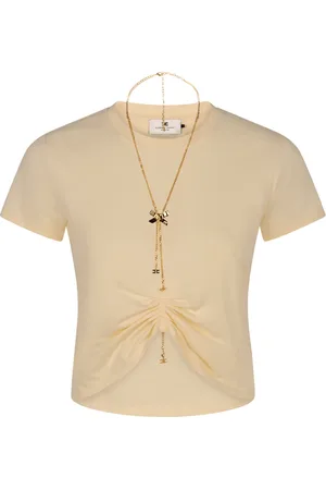 Elisabetta Franchi Mujer, Camisetas, Amarillo, Talla: L
