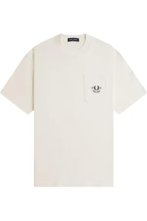 Fred Perry Hombre, Camisetas, Blanco, Talla: S