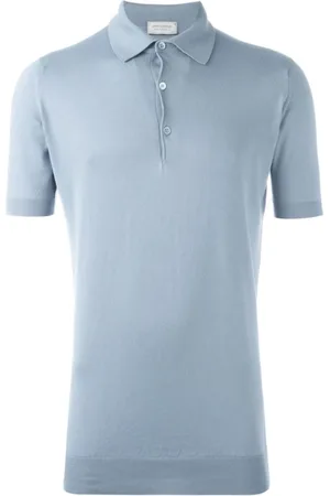JOHN SMEDLEY Hombre, Camisetas, Azul, Talla: XL