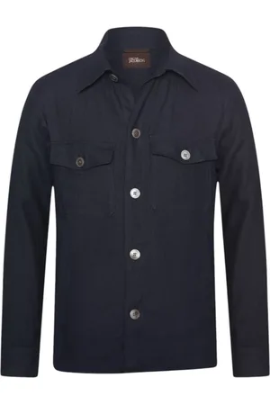Oscar Jacobson Hombre, Chaquetas, Azul, Talla: L
