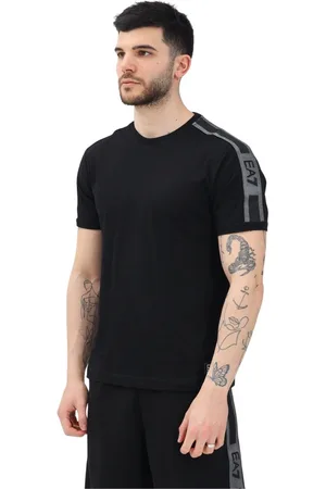 EA7 Hombre, Camisetas, Negro, Talla: 2XL