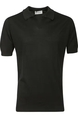JOHN SMEDLEY Hombre, Camisetas, Negro, Talla: 2XL