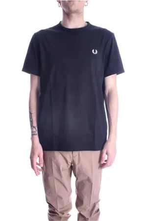 Fred Perry Hombre, Camisetas, Negro, Talla: S