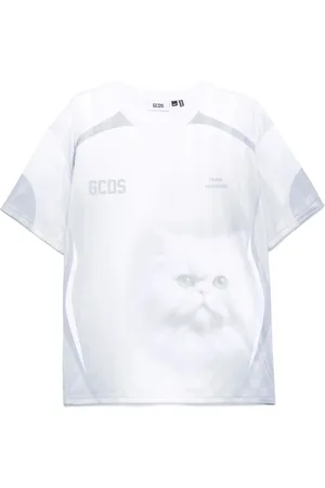 GCDS Hombre, Camisetas, Gris, Talla: L