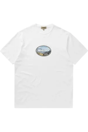Woolrich Hombre, Camisetas, Blanco, Talla: L