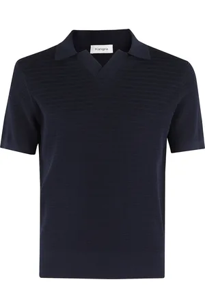 KANGRA CASHMERE Hombre, Camisetas, Azul, Talla: L