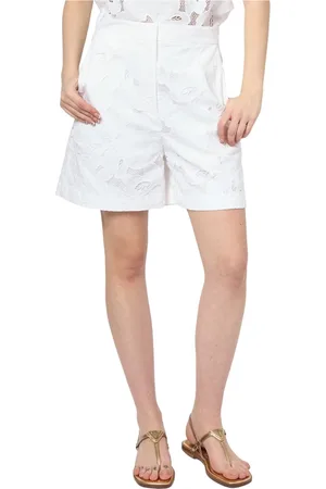 HUGO BOSS Mujer, Pantalones cortos, Blanco, Talla: L