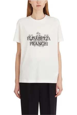 Elisabetta Franchi Mujer, Camisetas, Blanco, Talla: M