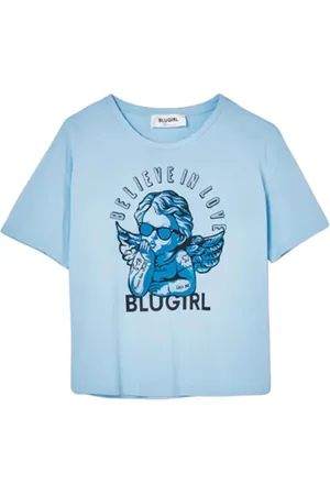 Blugirl Mujer, Camisetas, Azul, Talla: 2XS